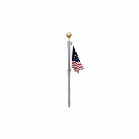 SS COLLECTIBLES 21 ft. Telescoping Aluminum Pole & Flag Set SS3243000